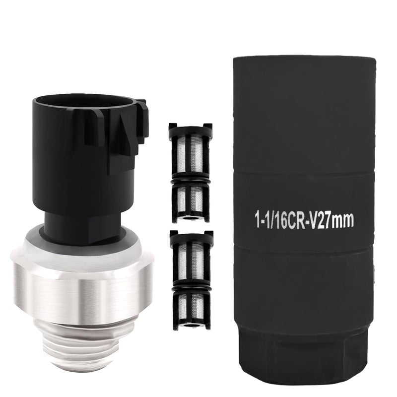 ZmingTek Oil Pressure Sensor Switch with Filter Socket Replacement for Chevy Chevrolet Silverado 1500 2500 3500 Express Avalanche Camaro Tahoe Colorado Cruze Equinox Suburban GMC (926-041 (2009-2020)) - Image 1
